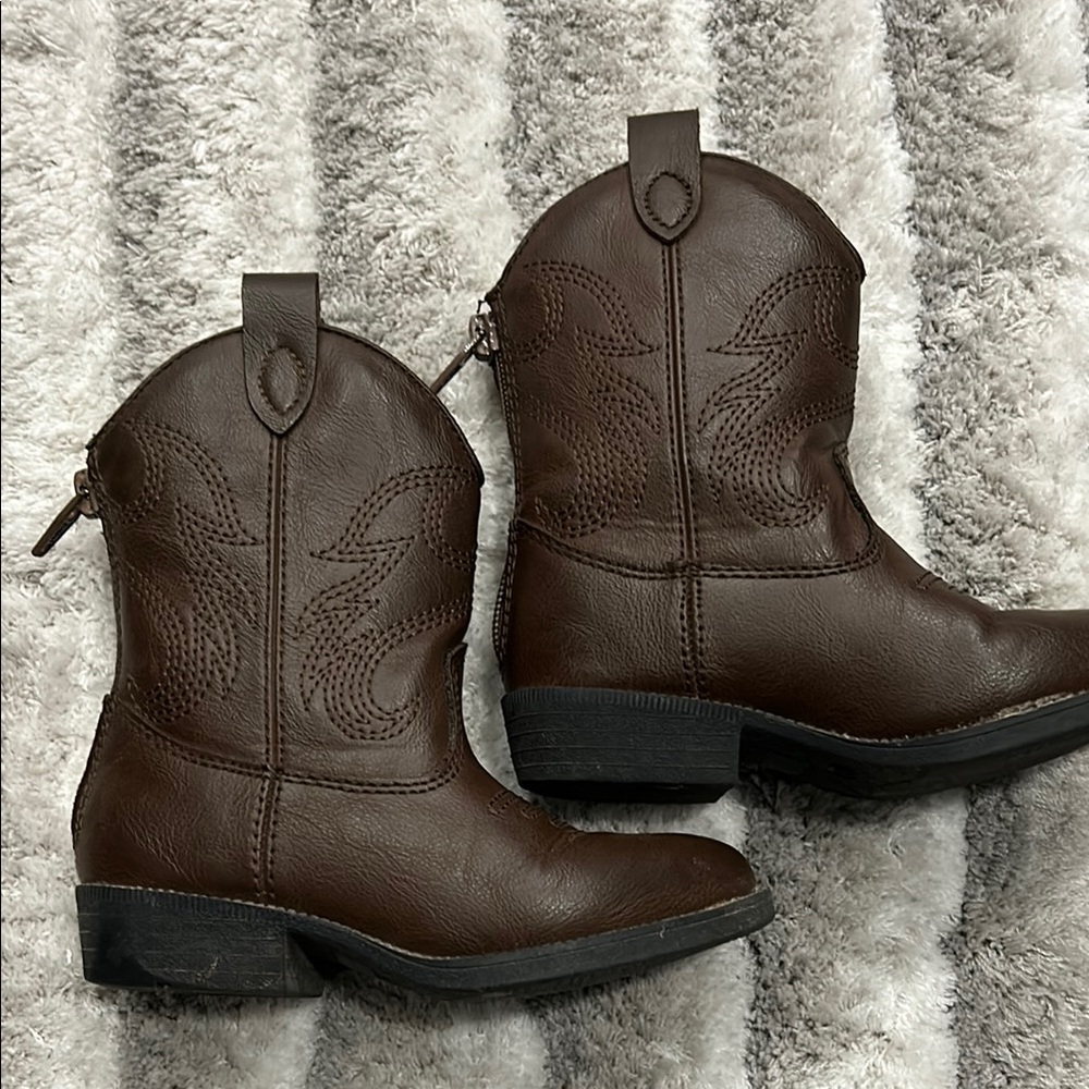 Brown toddler Cowboy Boots size 8